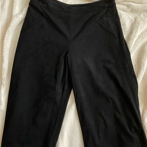 Forever 21 Faux Suede Black Capri Pants